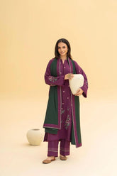 Blossom 3Piece Dhanak Embroidered D-004