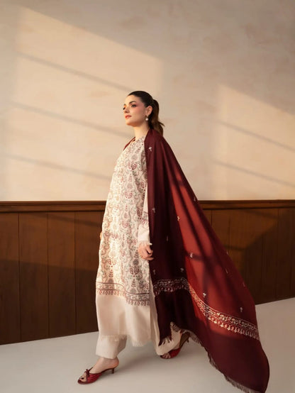 Blossom 3Piece Dhanak Embroidered D-009