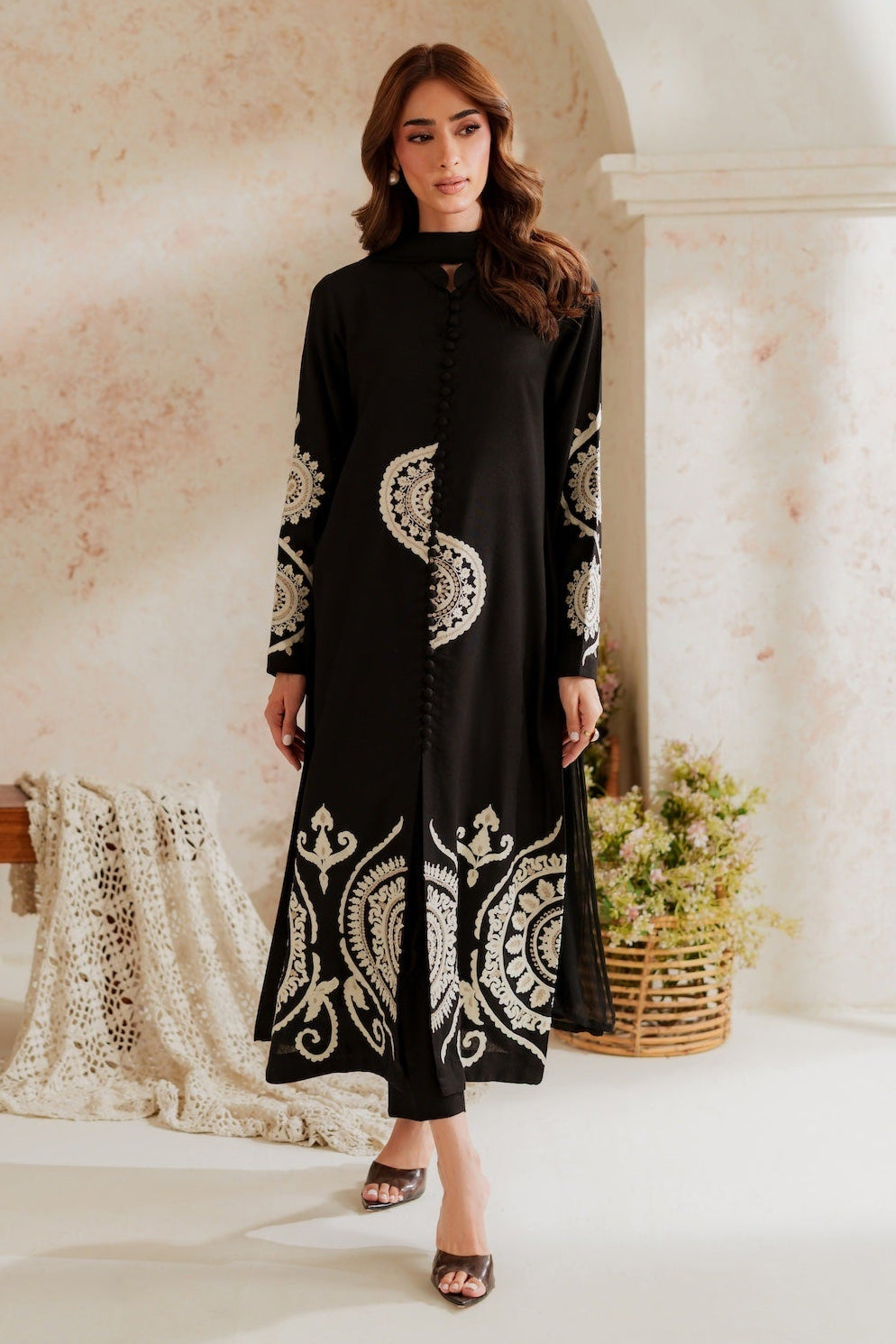 Blossom 3Piece Dhanak Embroidered D-010