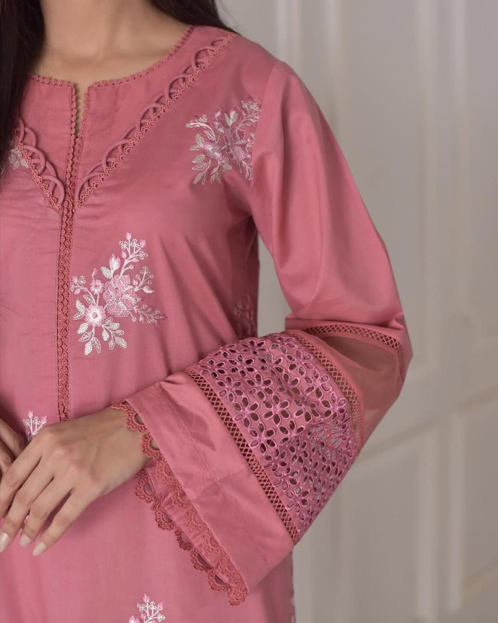 Blossom 3Piece Dhanak Embroidered D-001