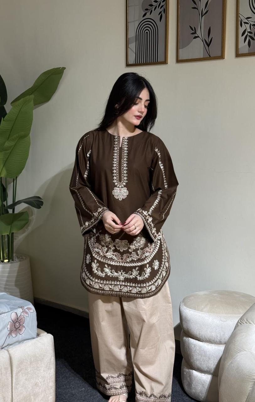 Blossom 2Piece Dhanak Embroidered D-001