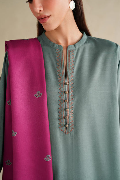 Blossom 3Piece Dhanak Embroidered D-005