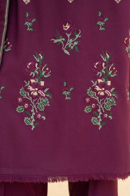 Blossom 3Piece Dhanak Embroidered D-004