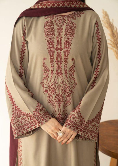Blossom 3Piece Dhanak Embroidered D-002