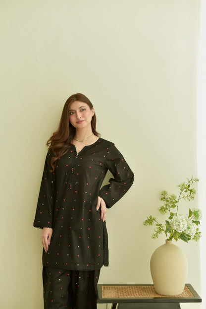 Blossom 3Piece Dhanak Embroidered D-008