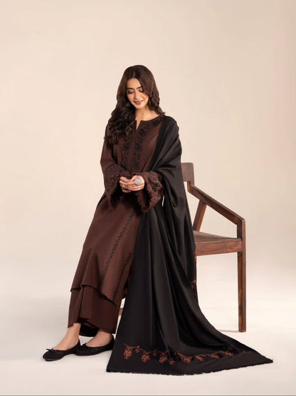 Blossom 3Piece Dhanak Embroidered D-011