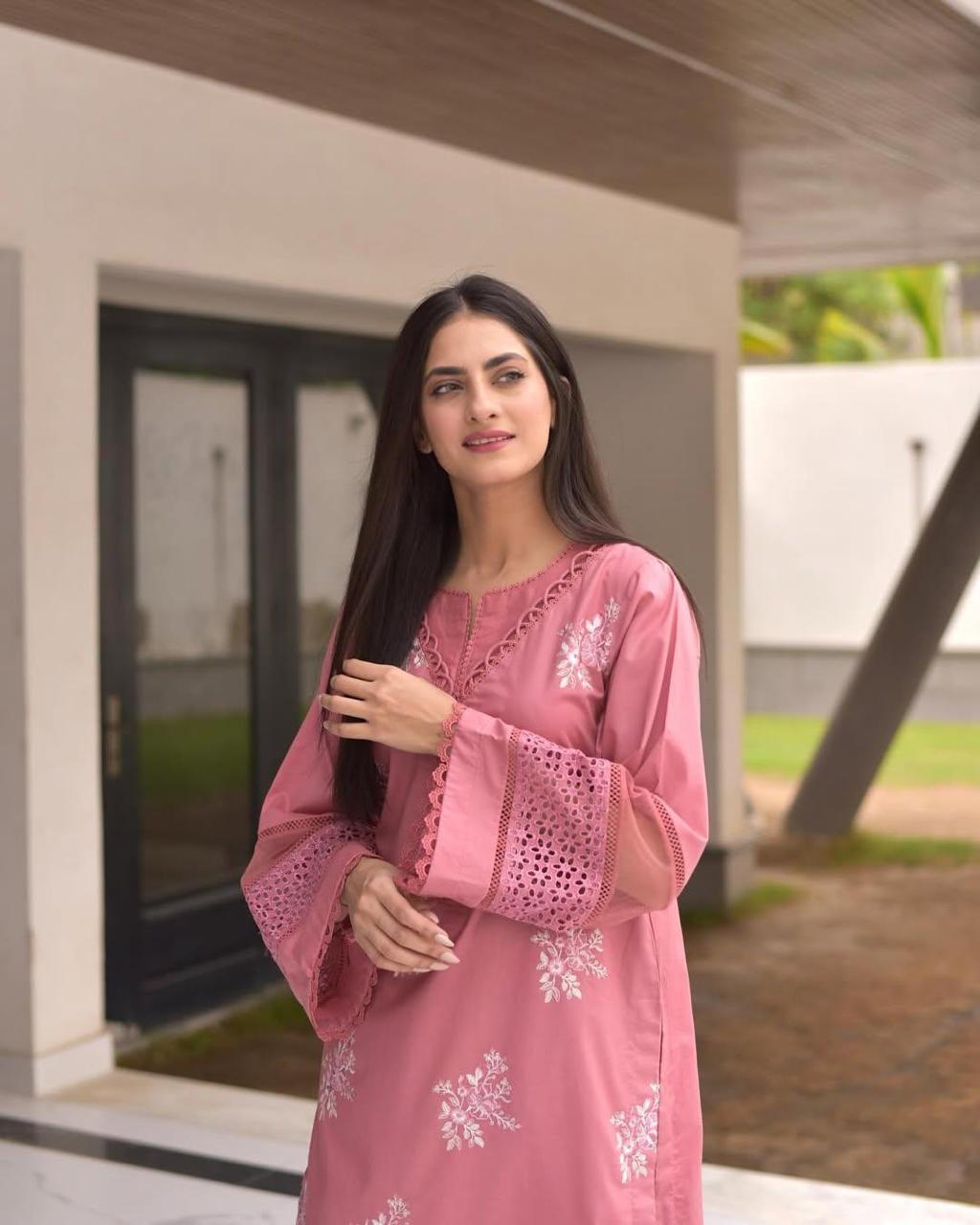Blossom 3Piece Dhanak Embroidered D-001
